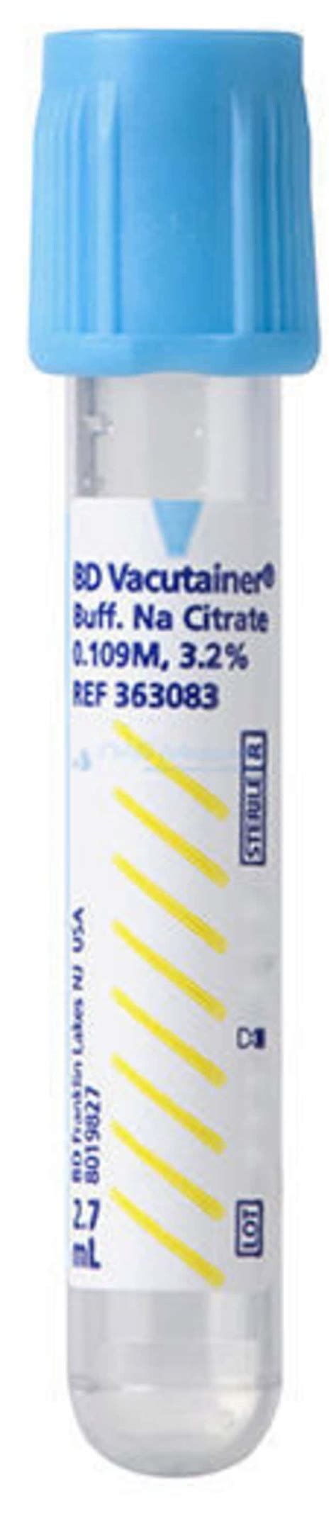 BD Vacutainer Plus b u Plastic Citrate Tube Draw trate