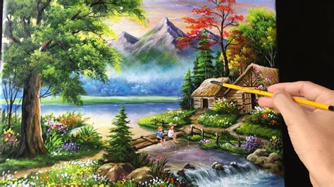 Beautiful Scenery Painting | Step-by-Step Acrylic - muktibox.com