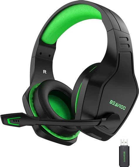 BEAVIIOO Wireless Gaming Headset with Microphone for PC PS4 …