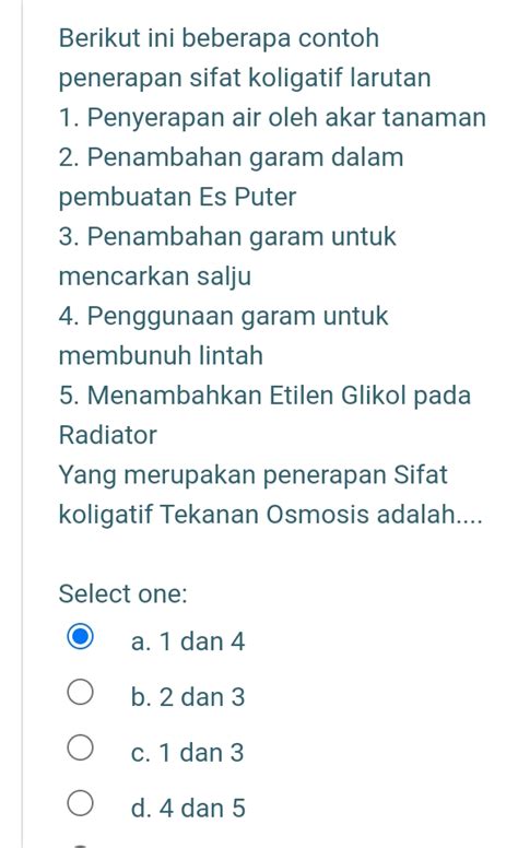 Beberapa contoh penerapan sifat koligatif dalam ke... - Roboguru - wintechmobiles.com