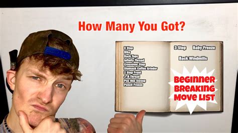 Beginner Breaking Moves Check List | Full Move List Of Beginner ... - muktibox.com