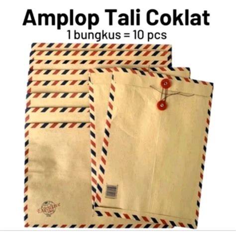 Beli amplop coklat airmail 100% Original - raincitystudios.com