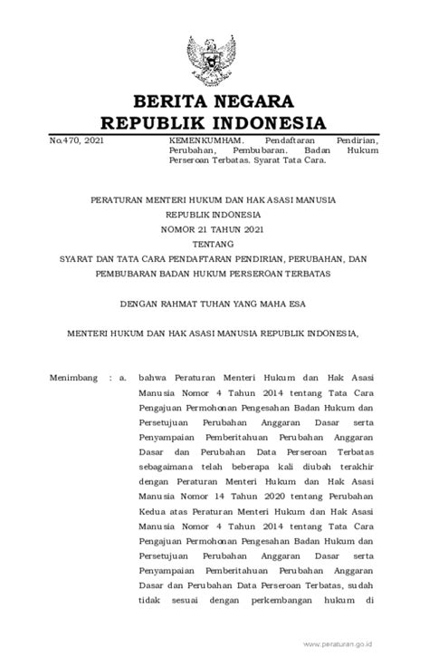 BERITA NEGARA REPUBLIK INDONESIA - APINDO Karawang - wintechmobiles.com