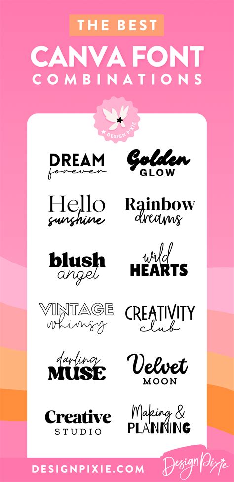 Best Display Fonts in Canva - Graphic Design Resource - muktibox.com