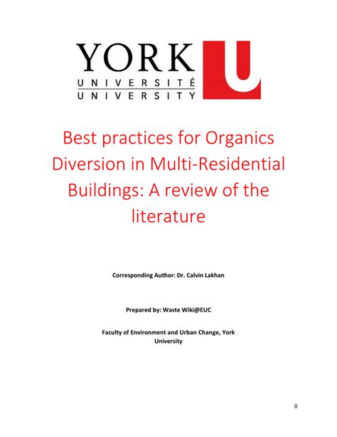 Best Practices for Organics Diversion in Multi-Residental Buildings: A ... - raincitystudios.com