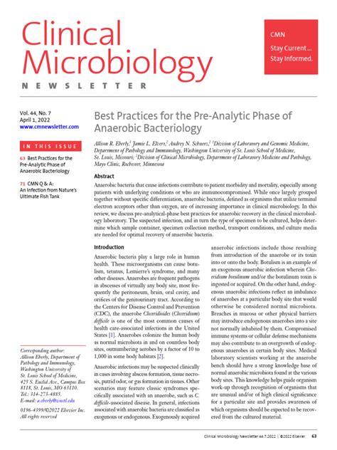 Best Practices for the Analytic Phase of Anaerobic Bacteriology - muktibox.com