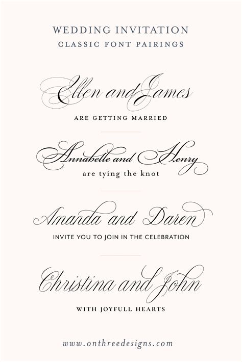 Best Wedding Invitation Fonts: Classic & Modern Style … - muktibox.com