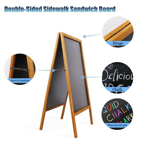Best-Selling Double-Sided Freestanding A-Frame Wooden Sidewalk ... - muktibox.com