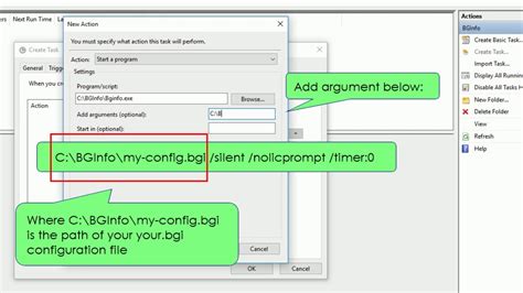 BGInfo - How to setup on Startup with task scheduler - YouTube