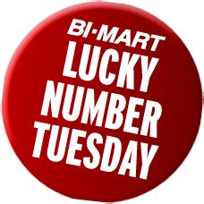 BI-MART Lucky Number Tuesday 18th & Chambers Eugene …