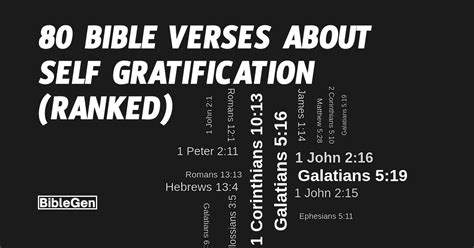 BIBLE VERSES ABOUT SELF GRATIFICATION BY KJV …