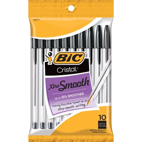 BIC Cristal Xtra Smooth Ballpoint Pen, Medium Point (1.0mm