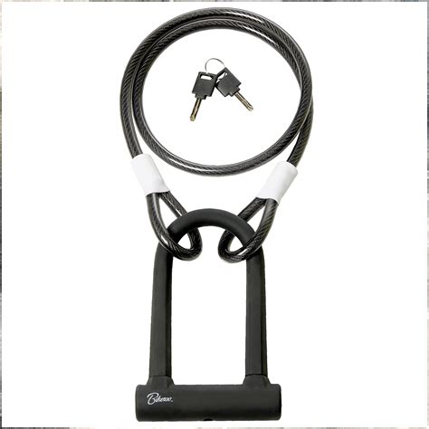 Bikeroo Bike U Lock with Cable - Heavy Duty 17mm U Shaped Lock … - raincitystudios.com