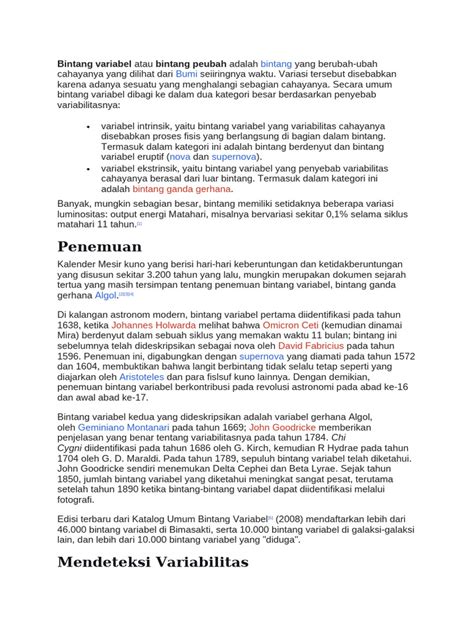 Bintang variabel - Wikipedia bahasa Indonesia, ensiklopedia bebas - muktibox.com