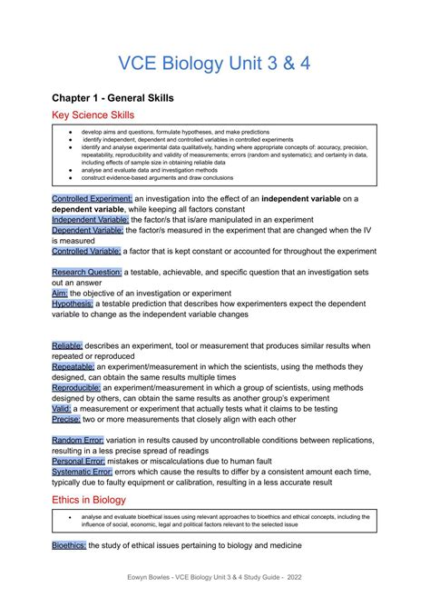 Bio VCE Units 3 & 4: Chapter 2 - RNA, DNA, and Protein Synthesis - muktibox.com