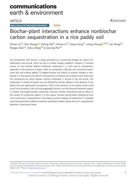 Biochar-plant interactions enhance nonbiochar carbon ... - Nature - raincitystudios.com