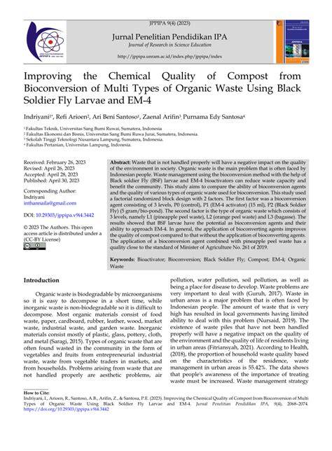 BIOCONVERSION OF MUNICIPAL ORGANIC WASTE USING … - raincitystudios.com