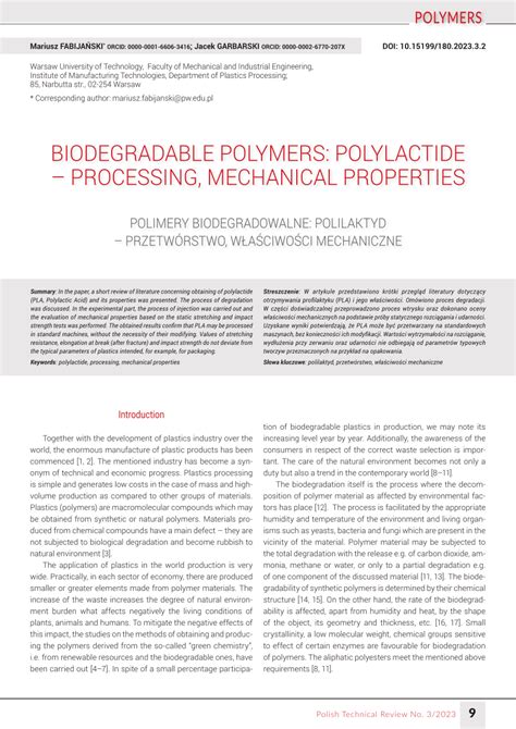 Biodegradable Polymers a Review on Properties, Processing, and ... - wintechmobiles.com