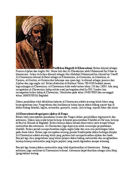 Biografi Dan Profil Lengkap Al-Khawarizmi - Tokoh … - wintechmobiles.com