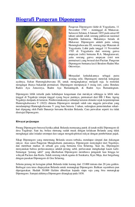 Biografi Diponegoro - wintechmobiles.com