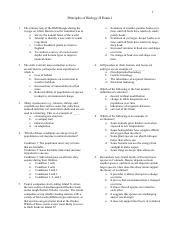 BIOL 1200 Exam 1 review - 1 Principles of Biology II Exam 1...