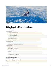 Biophysical Interactions - Latitude Geography - raincitystudios.com