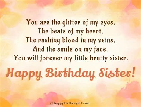 BIRTHDAY WISHES FOR SISTER POEMS VERSES MESSAGES