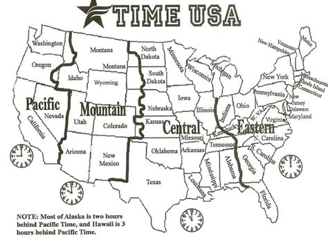 BLACK AND WHITE us time zone map Google Search Time zone map