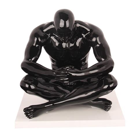 Black High-Gloss Desktop Sculpture - muktibox.com