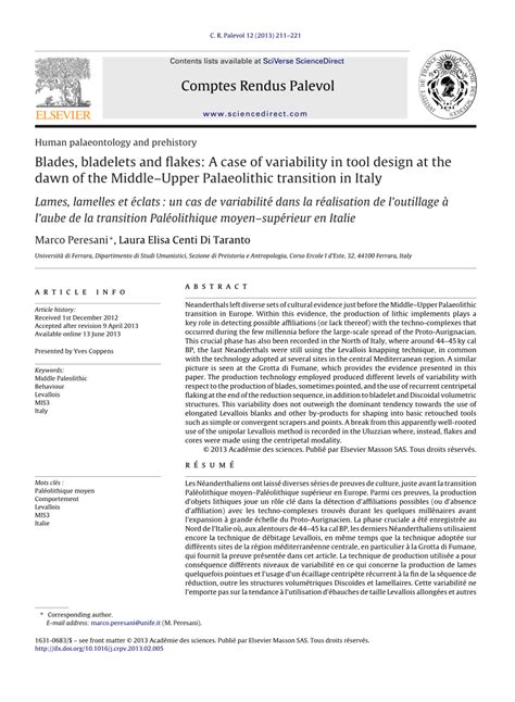 Blades, bladelets and flakes: A case of variability in tool design at ... - wintechmobiles.com