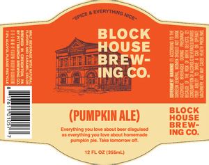 BLOCK HOUSE BREWING PUMPKIN ALE TAP HANDLE …