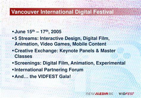 Blogs And Pods/Daveo/Vidfest Vancouver International Digital Fest - raincitystudios.com