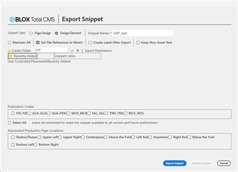 BLOX Total CMS Admin InDesign Integration (Flex only) Total CMS