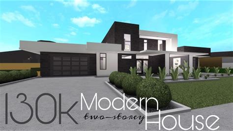 BLOXBURG: MODERN HOUSE BUILD NO LARGE PLOT 130K - YouTube