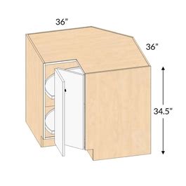 BLS33LWood - Lombard II Maple Bright White Lazy Susan Corner Base ...