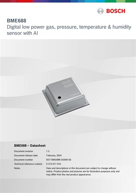 BME688 Datasheet - Bosch Sensortec - coolestguyplanet.net