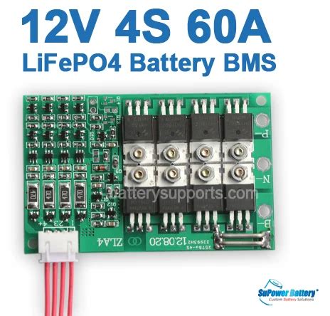 BMS D151 for 12.8V 4S LiFePO4 Battery Packs (60A Charge, 60A …