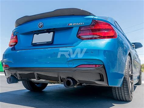 BMW F22 F23 Exotics Style CF Rear Diffuser - RW Carbon