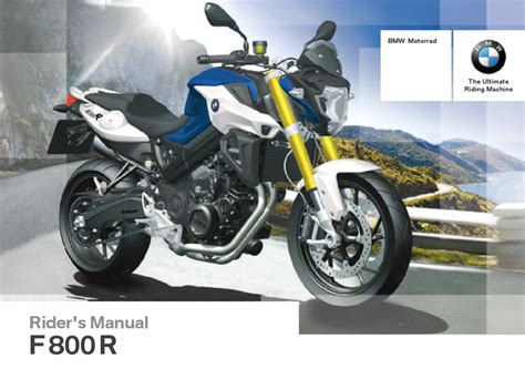 BMW F800R RIDER'S MANUAL Pdf Download: ManualsLib