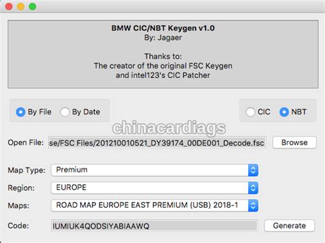 BMW FSC code generator (CIC - NBT) - CarTechnoloGY