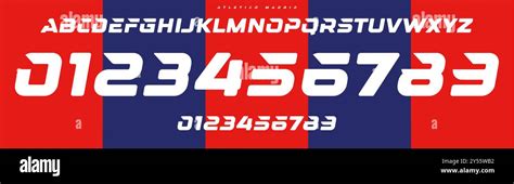 Bold Sleek Sports Font Dynamic Numbers Stock Vector ... - Shutterstock - muktibox.com