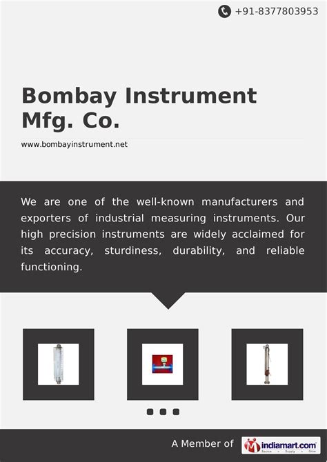 BOMBAY INSTRUMENT MFG. CO. on Twitter