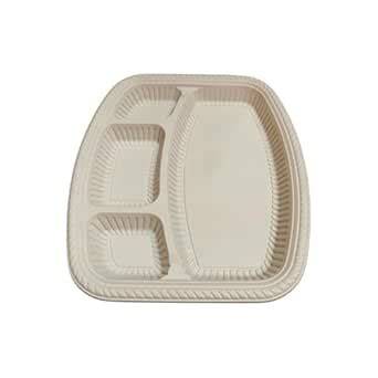 BonKaso 4 Compartment Rectangular Cornstarch Plate - Amazon - raincitystudios.com