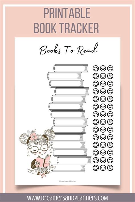 BOOKS to READ Printable Tracker books to read list habit tracker
