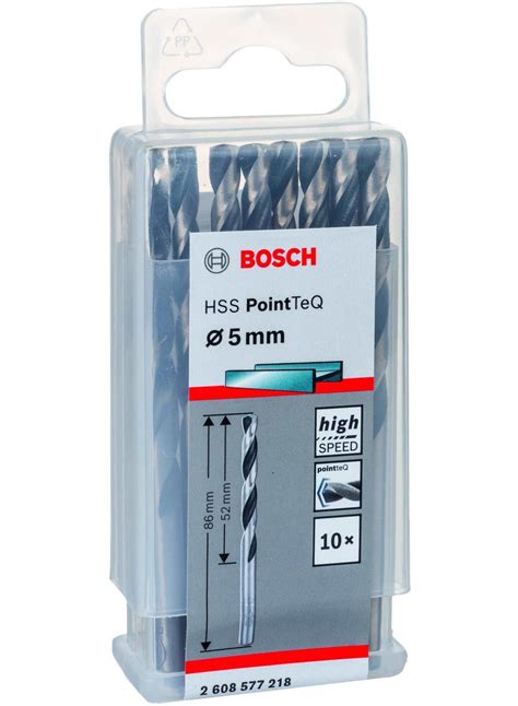 Bosch HSS PointTeQ 10 Pcs, 1 - 10 Mata Bor Besi Set - raincitystudios.com