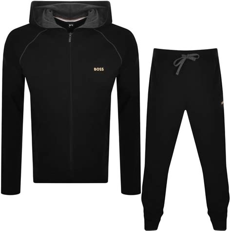 BOSS Bodywear Lounge Hooded Tracksuit Black