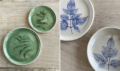 Botanical Imprint Ceramics - Etsy - muktibox.com