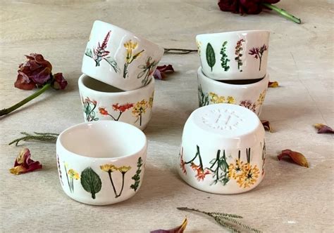 Botanical Imprinted Pottery - Etsy - muktibox.com