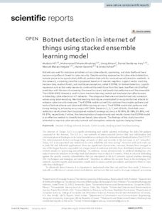 Botnet detection in internet of things using stacked ensemble learning ... - coolestguyplanet.net