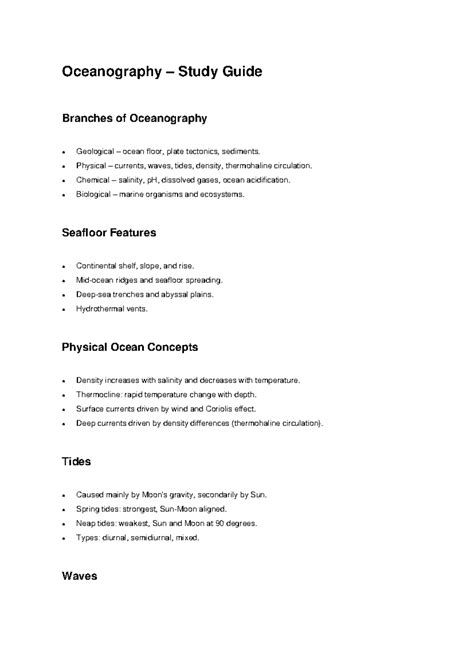 Branches of Oceanography - raincitystudios.com